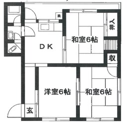 野里駅 徒歩8分 1階の物件間取画像